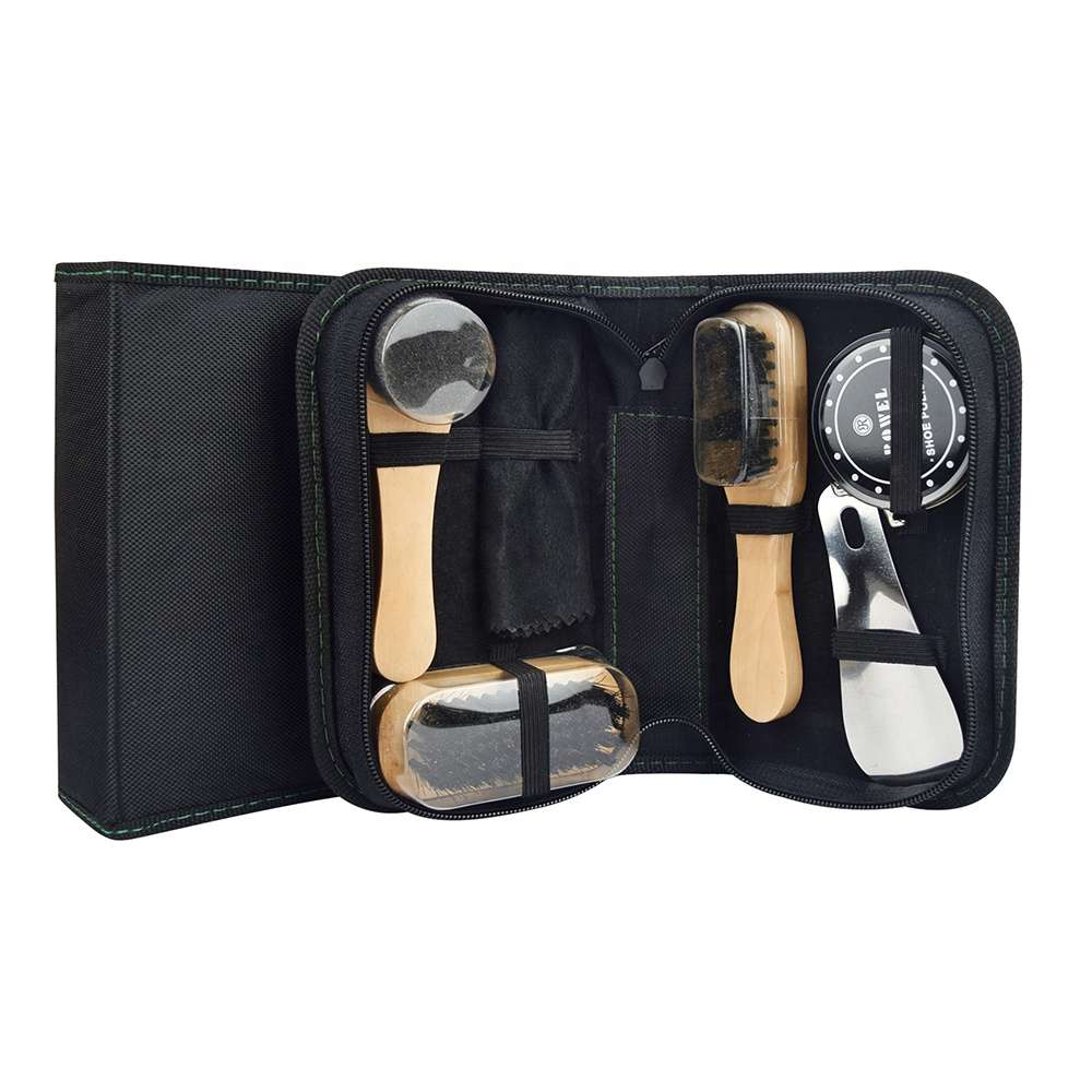 Shoe cleaning set with cloth pouch in factory price  IKSP003