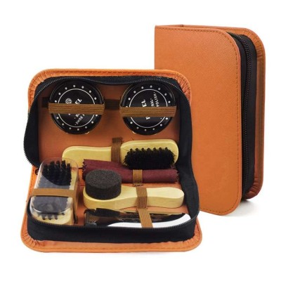 Newest 8pcs men shoe brush cleaning set with suit brush