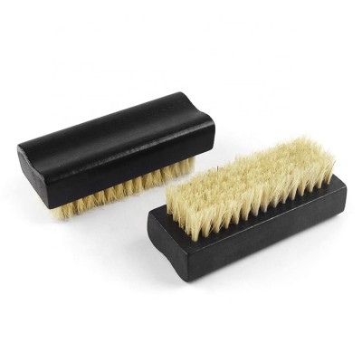 Promotional Pig Hair Shoe Shine Brush Wooden Outdoor Shoe Polish Brush